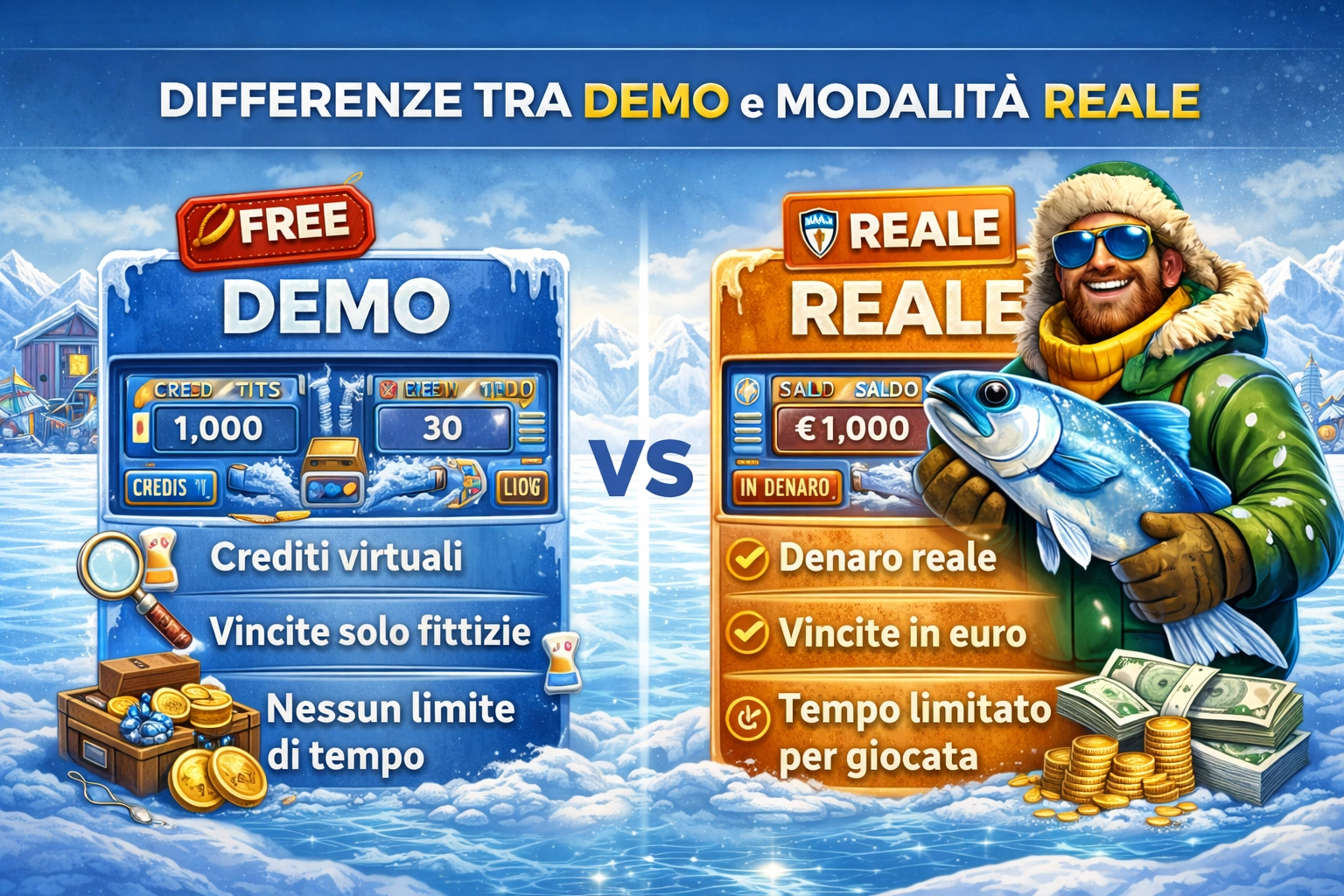 Differenze tra Demo e Modalità Reale